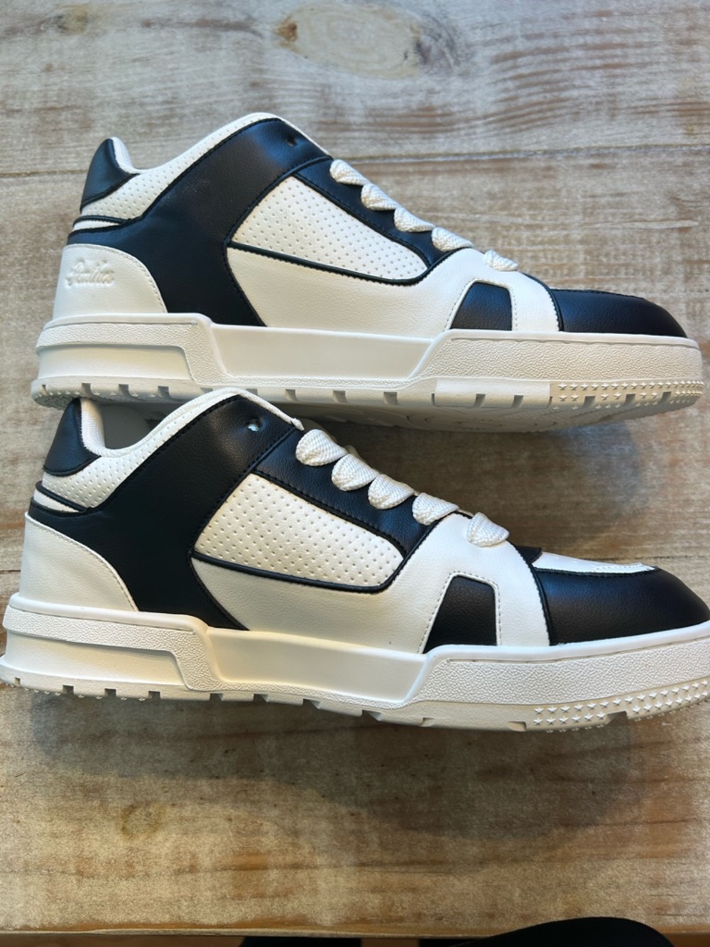 Men's Penthos Low-Top Sneakers with Perforated Panels. 2.5” height increase.